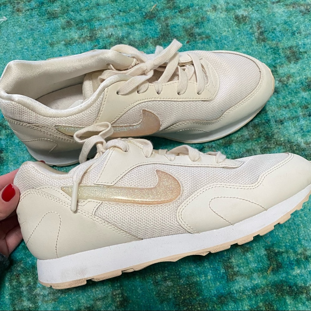 Nike iridescent glitter swoosh